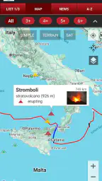 Volcanoes & Earthquakes screenshot