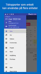 Work Log: Tidrapport & Faktura screenshot