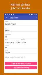 Work Log: Tidrapport & Faktura screenshot