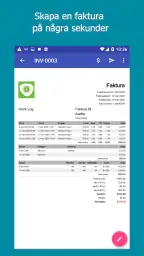 Work Log: Tidrapport & Faktura screenshot