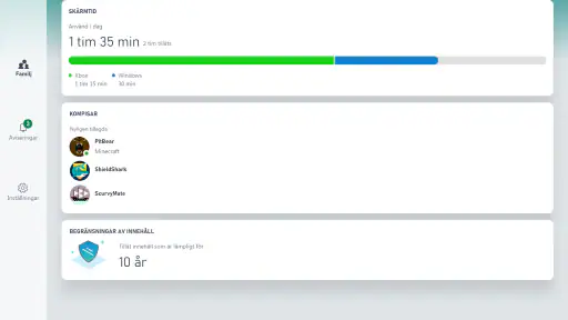 Xbox Family Settings screenshot