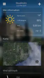 Yahoo Väder screenshot