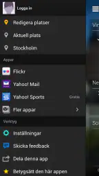 Yahoo Väder screenshot